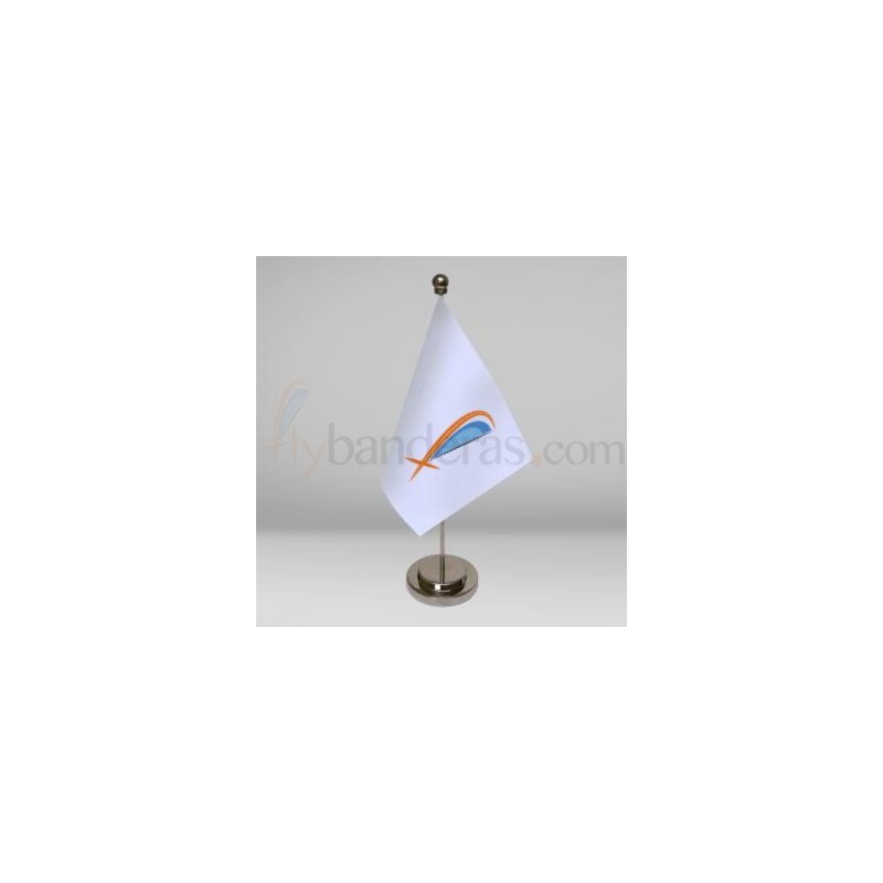 Mástil de sobremesa con bandera