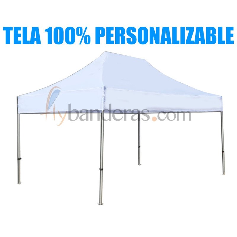 Carpa Personalizada Plegable  3x4,5m -Tela impermeable-