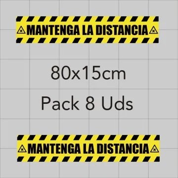 Vinilo adhesivo 80x15cm - Distancia de seguridad