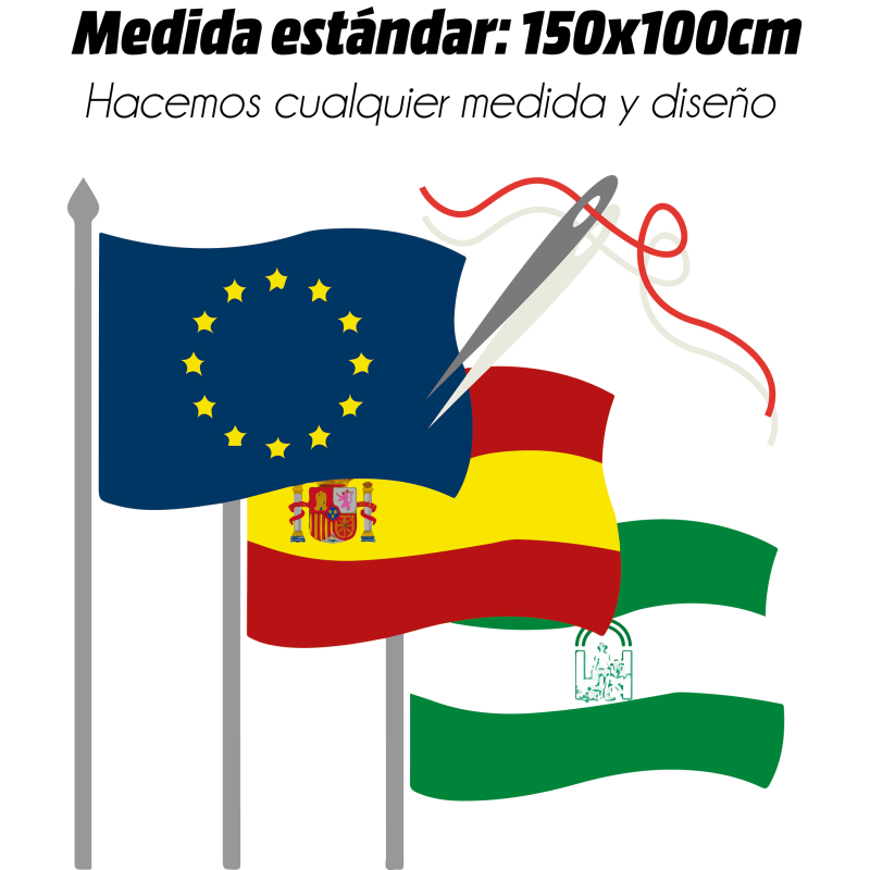 Banderas de raso bordadas interior