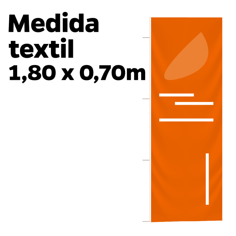 Comprar bandera publicitaria suelta para pack rectangular 2,20m