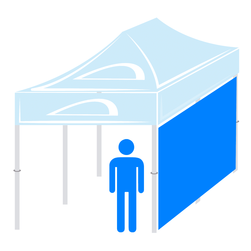 Pared lateral de 6m para carpa de 3x6m