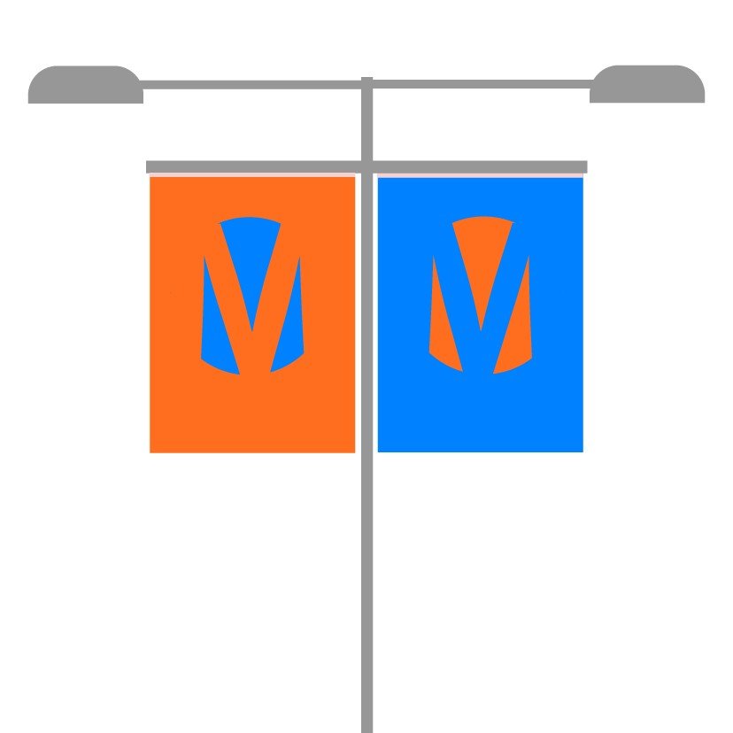 Banderolas Lona para farolas